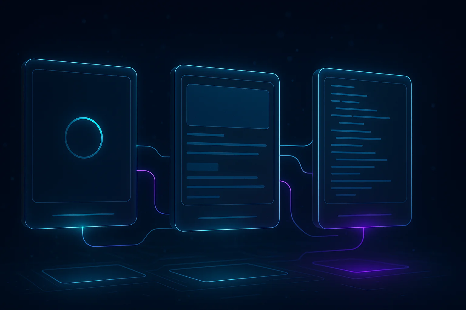 Side-by-side comparison showing three approaches to AI loading states: a blank spinner, a skeleton UI with structural placeholders, and a streaming response with progressive content appearing in real time